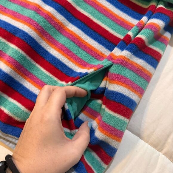 Lands' End Heritage Quarter-Snap Fleece Pullover S - Retro Vintage Style - Picture 4 of 5